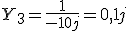   Y_3= \frac{1}{-10j}  