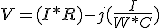   V=I*R)-j(\frac{I}{W*C})  