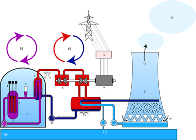 Central nuclear PWR