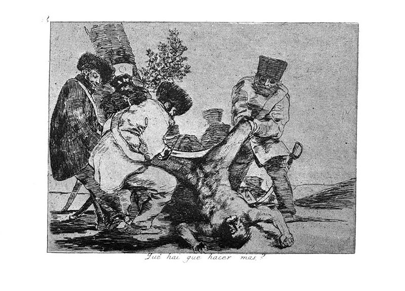Goya. Los desastres de la guerra. 1810 Grabado de Goya, los desastres de la guerra nº 33. 1810