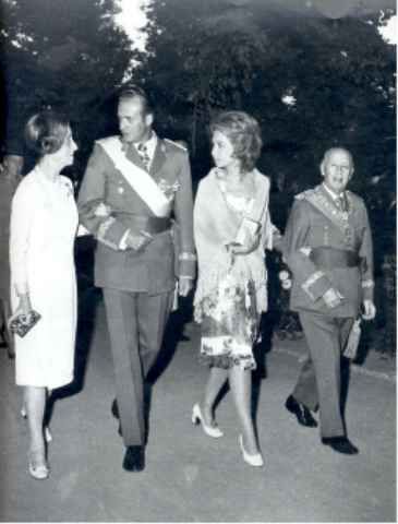 Franco, Carmen Polo, Don Juan Carlos y Doña Sofía