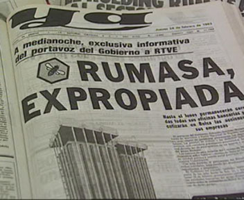 Portada del diario Ya con la Expropiación de Rumasa