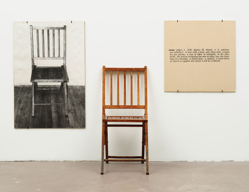Una y tres sillas, de Joseph Kosuth Una y tres sillas, de Joseph Kosuth